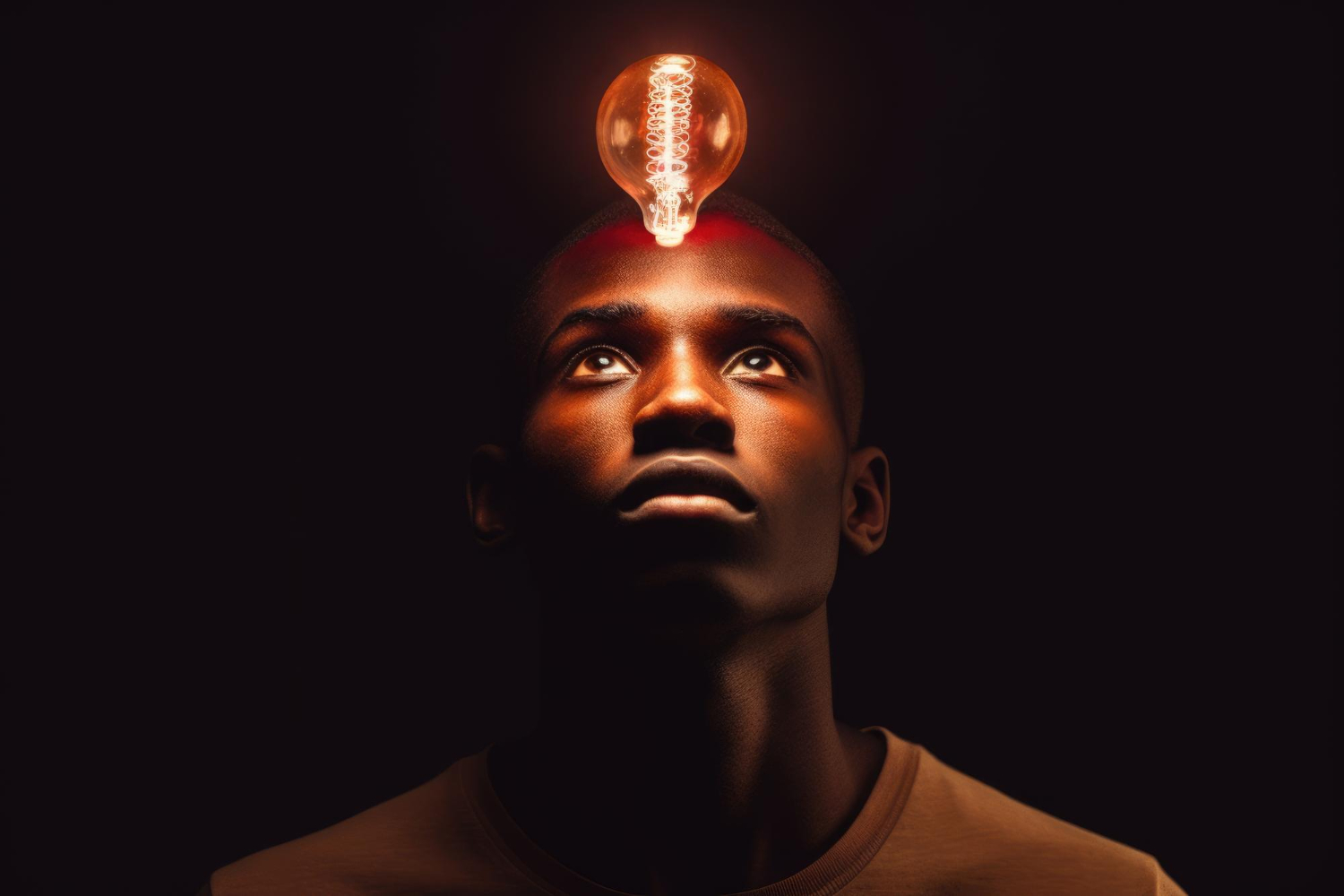 bright-light-bulb-floating-young-african-man-s-head-generative-ai-aig32